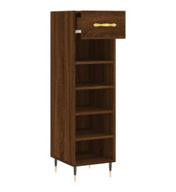 Meuble à chaussures chêne marron 30x35x105 cm bois d'ingénierie