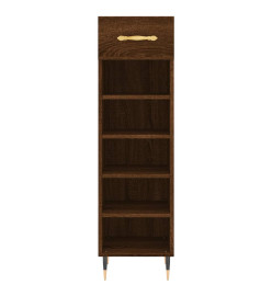 Meuble à chaussures chêne marron 30x35x105 cm bois d'ingénierie