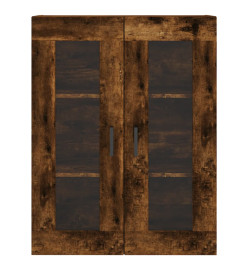 Armoire murale chêne fumé 69,5x34x90 cm