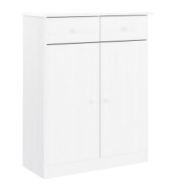 Armoire à chaussures ALTA blanc 77x35x96 cm bois massif de pin