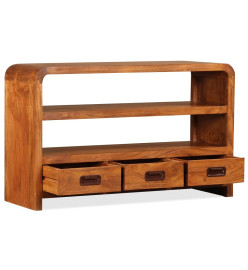 Meuble TV Bois d'acacia solide 90 x 30 x 55 cm