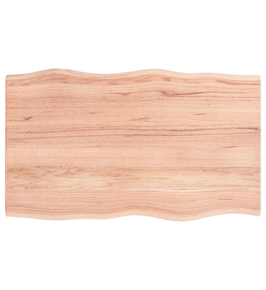 Dessus de table bois chêne massif traité bordure assortie