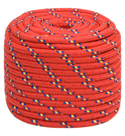 Corde de bateau Rouge 16 mm 100 m Polypropylène