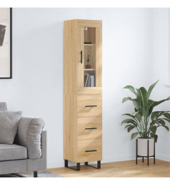Buffet haut Chêne sonoma 34,5x34x180 cm Bois d'ingénierie