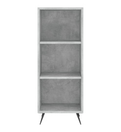 Buffet haut Gris béton 34,5x34x180 cm Bois d'ingénierie