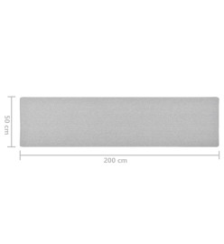 Tapis de couloir Gris clair 50x200 cm