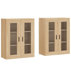 Armoires murales 2 pcs chêne sonoma bois d'ingénierie