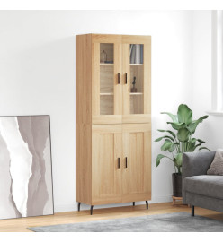 Buffet haut Chêne sonoma 69,5x34x180 cm Bois d'ingénierie