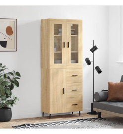 Buffet haut Chêne sonoma 69,5x34x180 cm Bois d'ingénierie