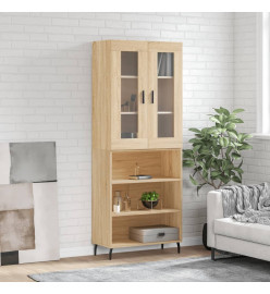 Buffet haut Chêne sonoma 69,5x34x180 cm Bois d'ingénierie