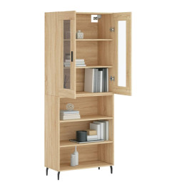 Buffet haut Chêne sonoma 69,5x34x180 cm Bois d'ingénierie
