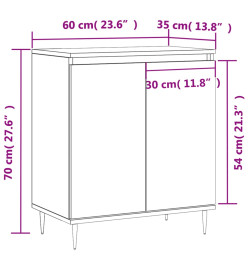Buffet Chêne sonoma 60x35x70 cm Bois d'ingénierie