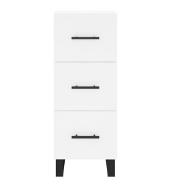 Buffet haut Blanc 34,5x34x180 cm Bois d'ingénierie