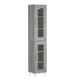 Buffet haut Sonoma gris 34,5x34x180 cm Bois d'ingénierie