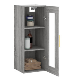 Armoire murale sonoma gris 34,5x34x90 cm