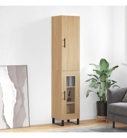 Buffet haut Chêne sonoma 34,5x34x180 cm Bois d'ingénierie