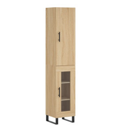 Buffet haut Chêne sonoma 34,5x34x180 cm Bois d'ingénierie