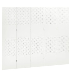 Cloisons de séparation 5 panneaux 2 pcs Blanc 200x180 cm Acier