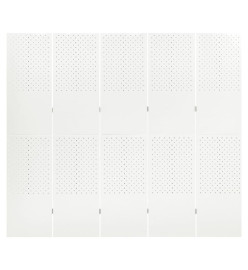 Cloisons de séparation 5 panneaux 2 pcs Blanc 200x180 cm Acier