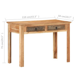 Bureau 110x50x75 cm Bois de récupération massif