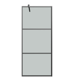 Paroi de douche 90x195 cm Verre ESG foncé Noir