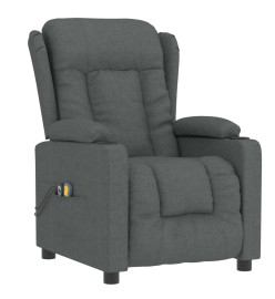 Fauteuil électrique de massage Gris foncé Tissu