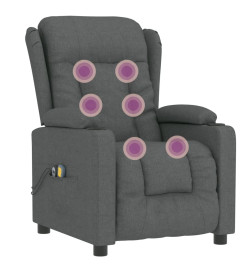 Fauteuil électrique de massage Gris foncé Tissu