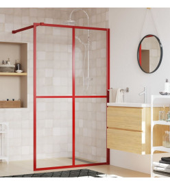 Paroi de douche avec verre ESG transparent rouge 140x195 cm