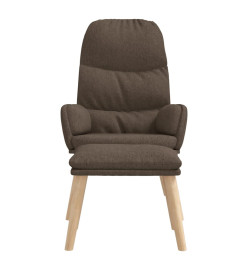 Chaise de relaxation avec tabouret Taupe Tissu