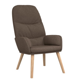 Chaise de relaxation avec tabouret Taupe Tissu