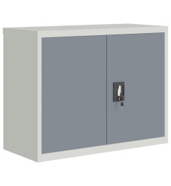 Classeur gris clair et gris foncé 90x40x70 cm acier