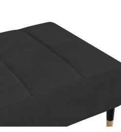 Repose-pied Noir 78x56x32 cm Velours