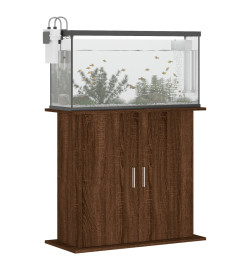 Support pour aquarium chêne marron 81x36x73cm bois d'ingénierie