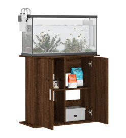 Support pour aquarium chêne marron 81x36x73cm bois d'ingénierie