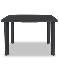 Table de jardin Anthracite 101 x 68 x 72 cm Plastique