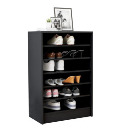 Armoire à chaussures Noir 60x35x92 cm Aggloméré