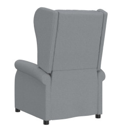 Fauteuil inclinable électrique à oreilles gris clair tissu