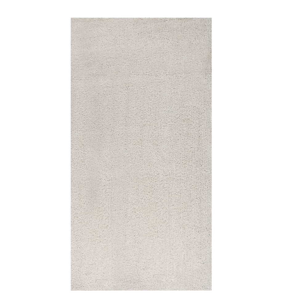 Tapis shaggy à poils longs Crème 80x150 cm