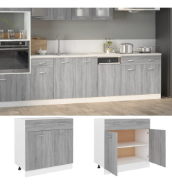 Armoire de plancher à tiroir Sonoma gris 80x46x81,5 cm