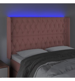 Tête de lit à LED Rose 147x16x118/128 cm Velours