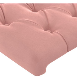 Tête de lit avec oreilles Rose 147x23x78/88 cm Velours