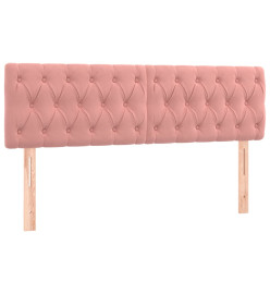 Têtes de lit 2 pcs Rose 72x7x78/88 cm Velours
