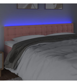 Tête de lit à LED Rose 180x5x78/88 cm Velours