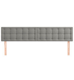 Têtes de lit 2 pcs Gris clair 90x5x78/88 cm Velours