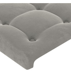 Têtes de lit 2 pcs Gris clair 90x5x78/88 cm Velours