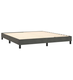 Lit à sommier tapissier et matelas Gris foncé 180x200cm Velours