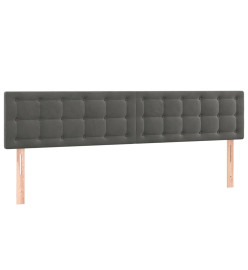 Lit à sommier tapissier et matelas Gris foncé 180x200cm Velours