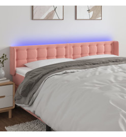 Tête de lit à LED Rose 183x16x78/88 cm Velours