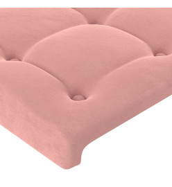 Tête de lit à LED Rose 183x16x78/88 cm Velours