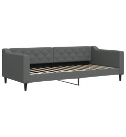 Lit de jour gris foncé 90x200 cm tissu